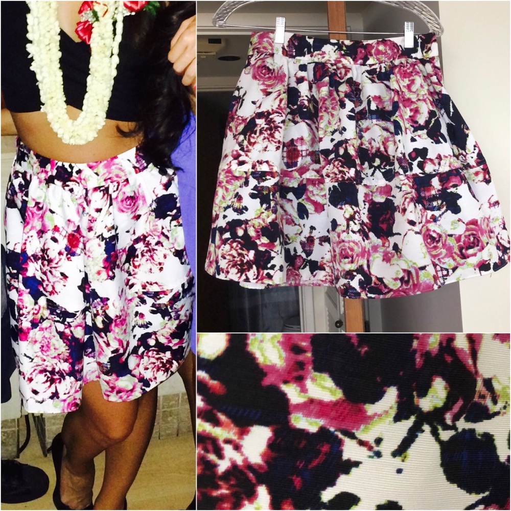 Express floral skirt